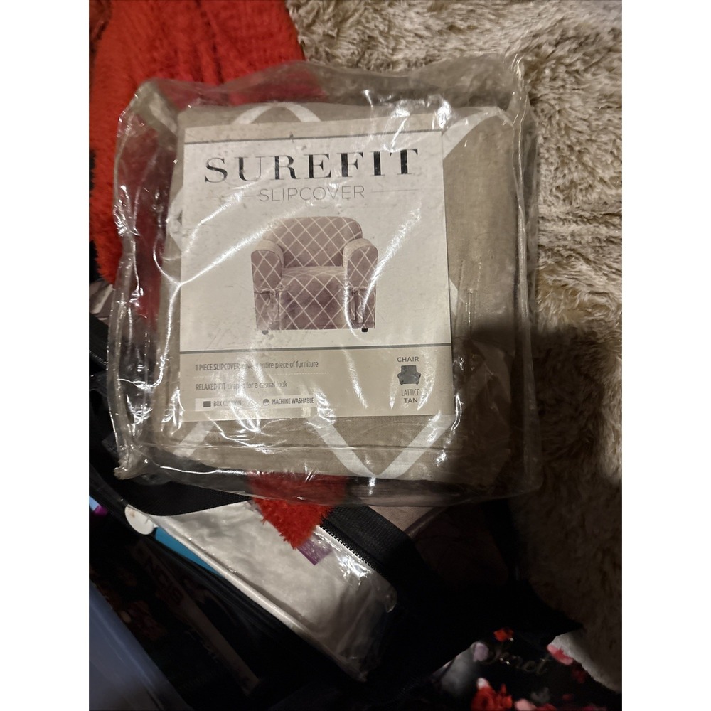 NEW Surefit  Essential White Chair Cover
